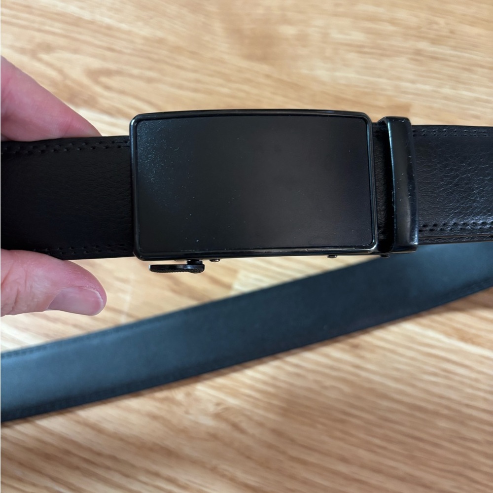 Classic Black Leather Belt